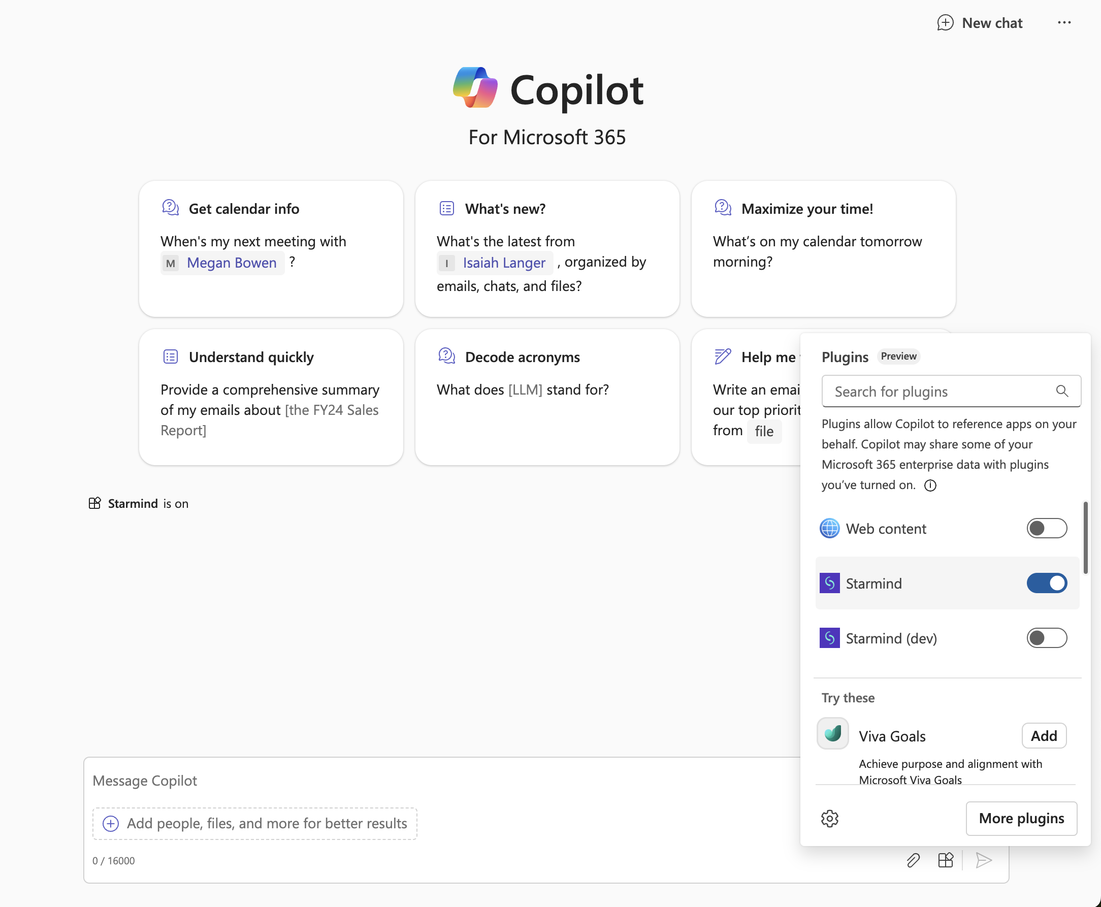 Enable Starmind Copilot plugin

