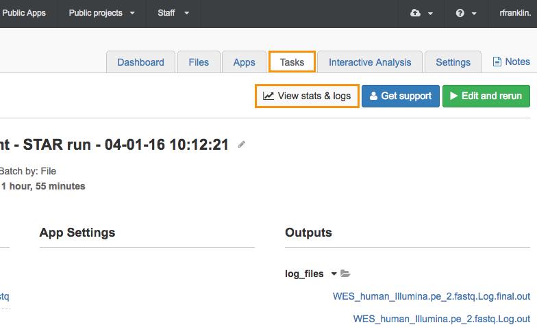 view task logs