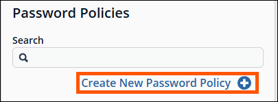 Create new password policy