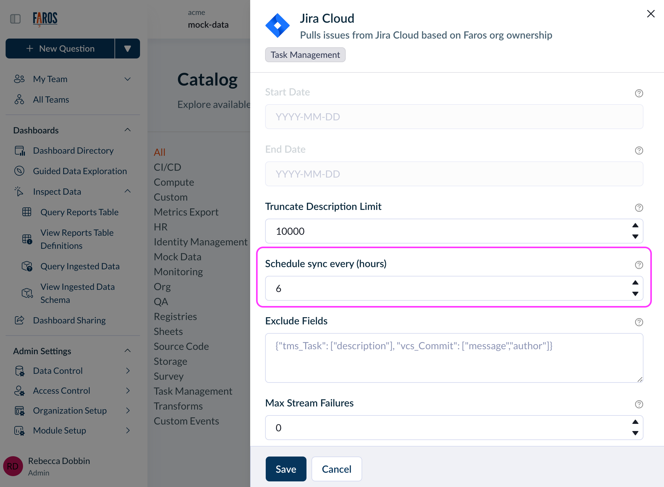 Customize Sync Frequency (under Advanced Settings)