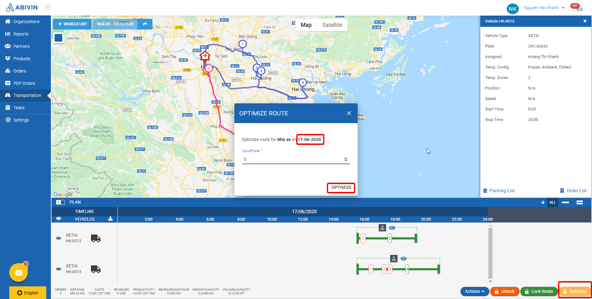 Route Plan (Map View)