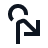 Right roundabout exit 1 icon