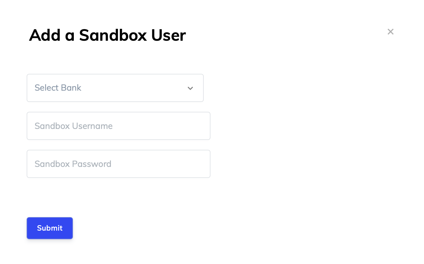 Creating a Sandbox User