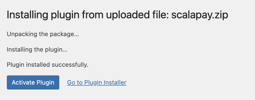 Activate the Scalapay plugin