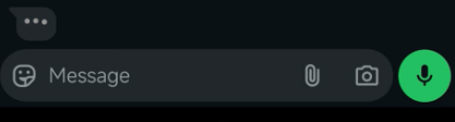 Typing indicator inside chat window.