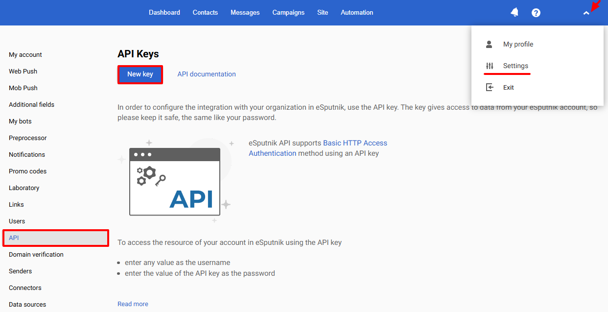 API key