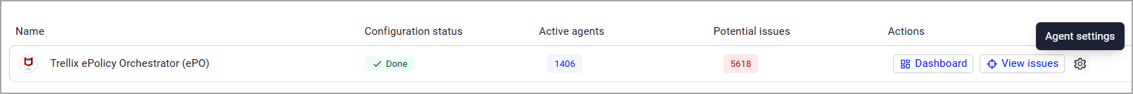 see agent settings