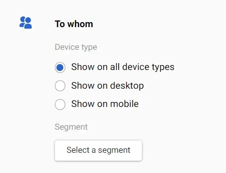 Selecting the device type