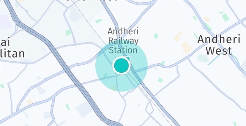 A location indicator for pedestrian use case.
