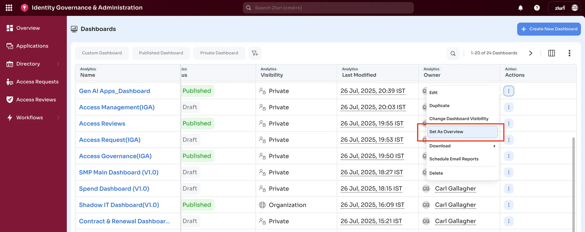 Screenshot – Set as Overview