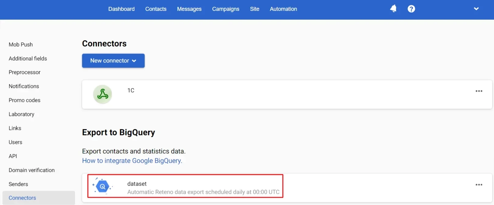 Export to BigQuery