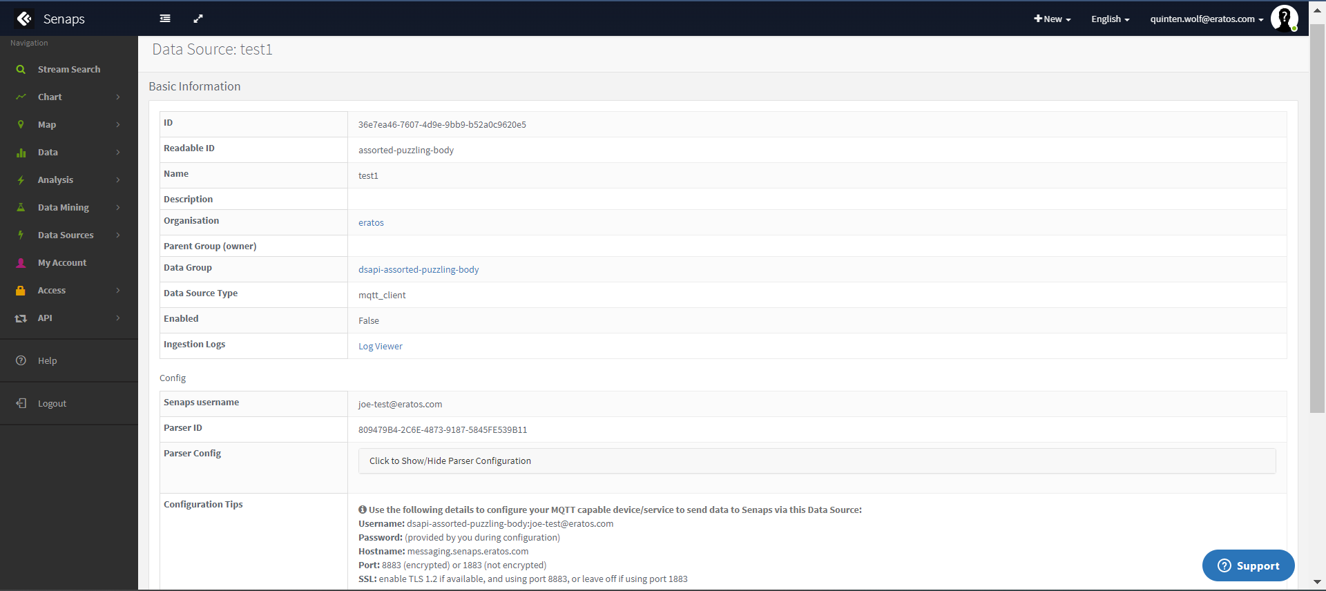 Test Data Source post creation