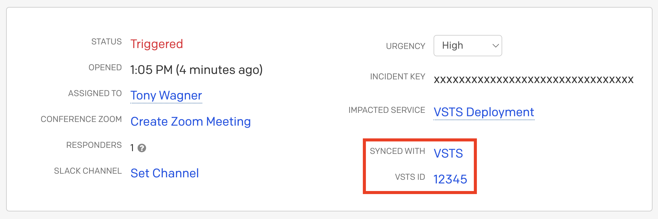 PagerDuty incident details