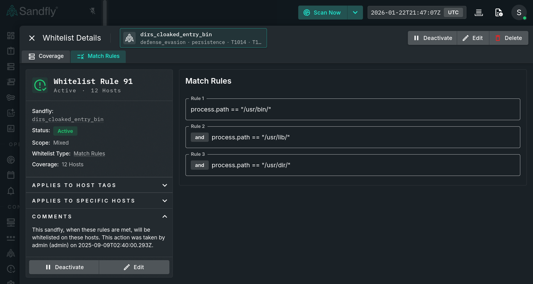 Whitelist Details Whitelist Details