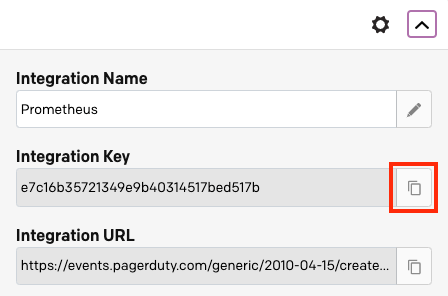 Copy integration key