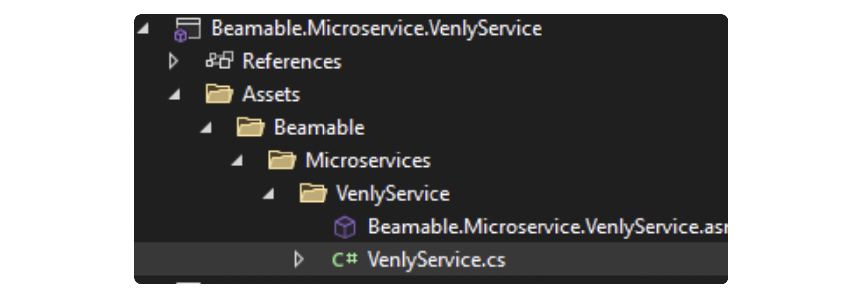 The generated Microservice class