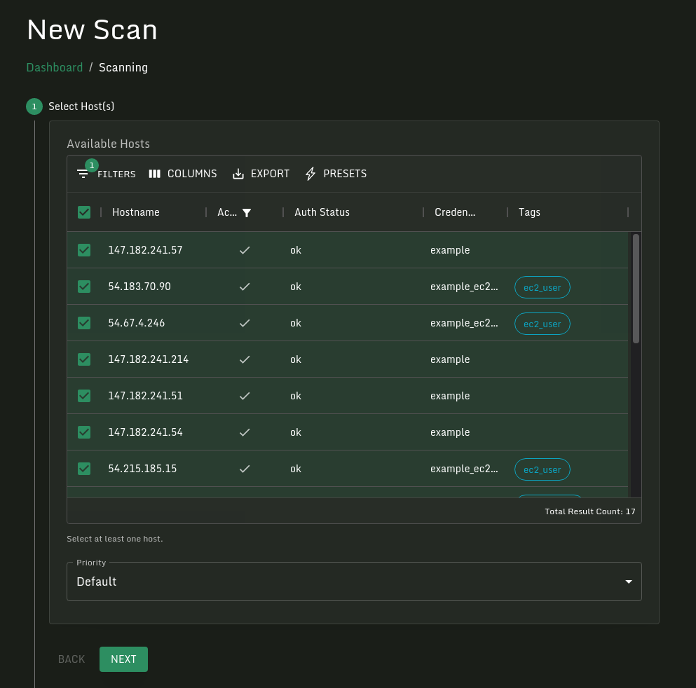 scan.selecting.hosts.png Selecting hosts to scan.