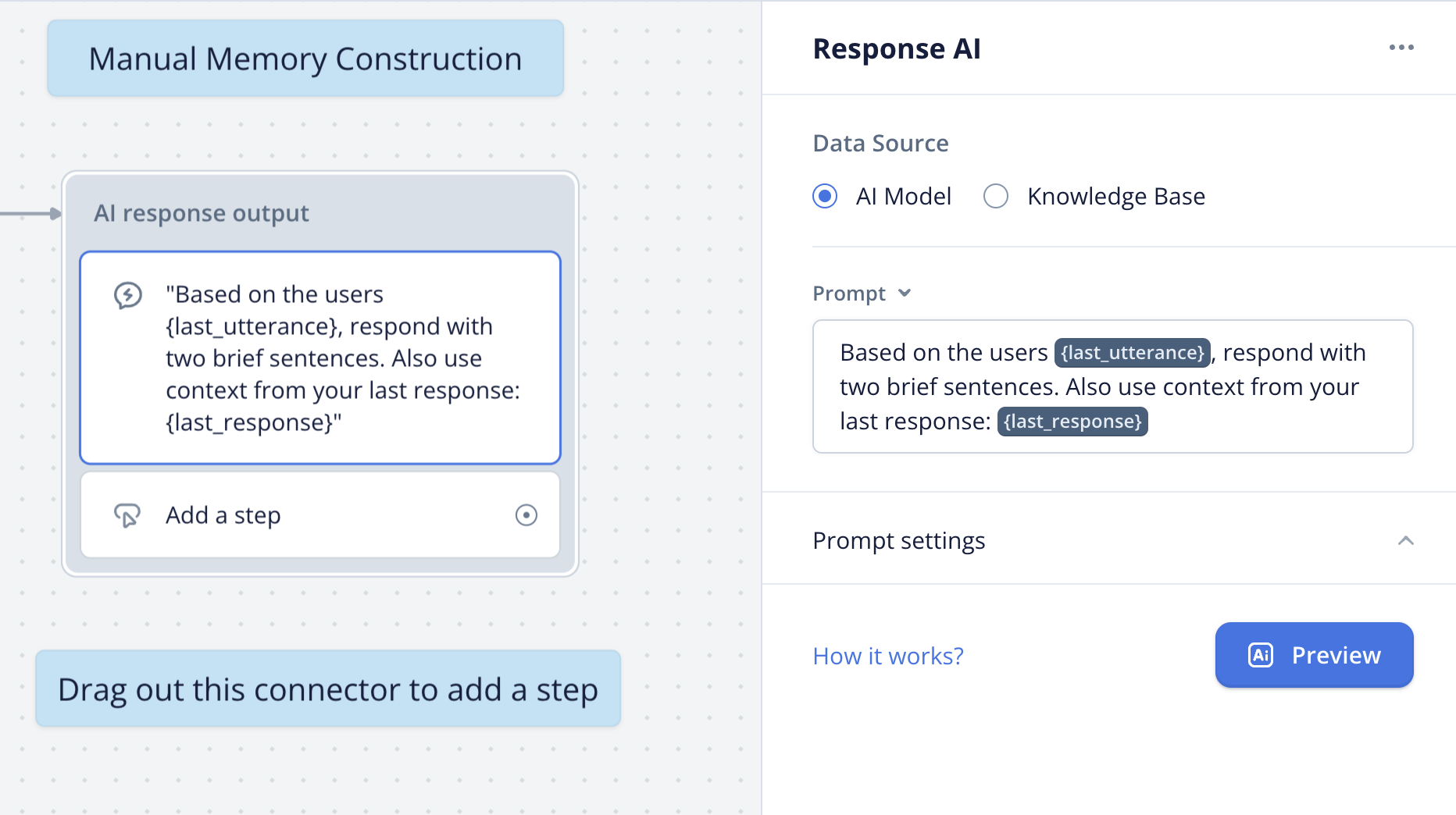 Using last_utterance and last_response in Voiceflow step