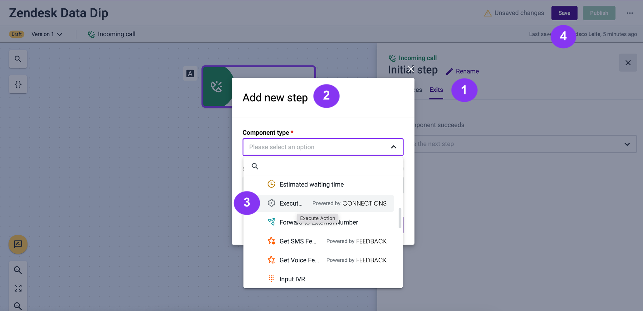 Figure 20 - Add new step modal