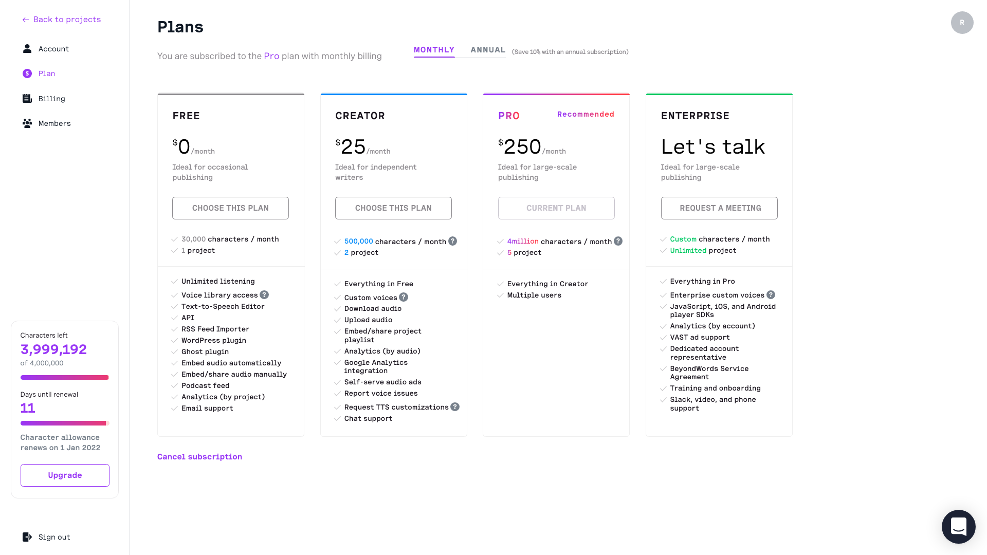 Account Settings (Plan) - Beyondwords.png