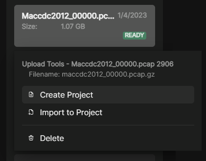 Import to project, step 1