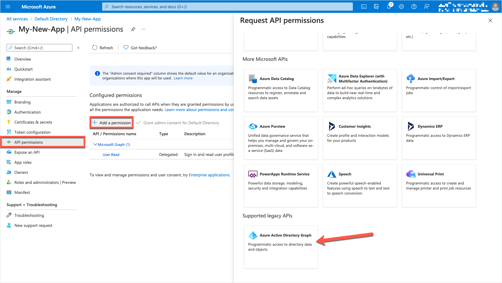 request-api-permissions.png Azure Portal - API Permissions