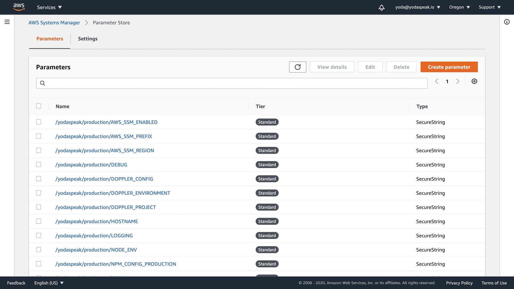 AWS Parameter Store