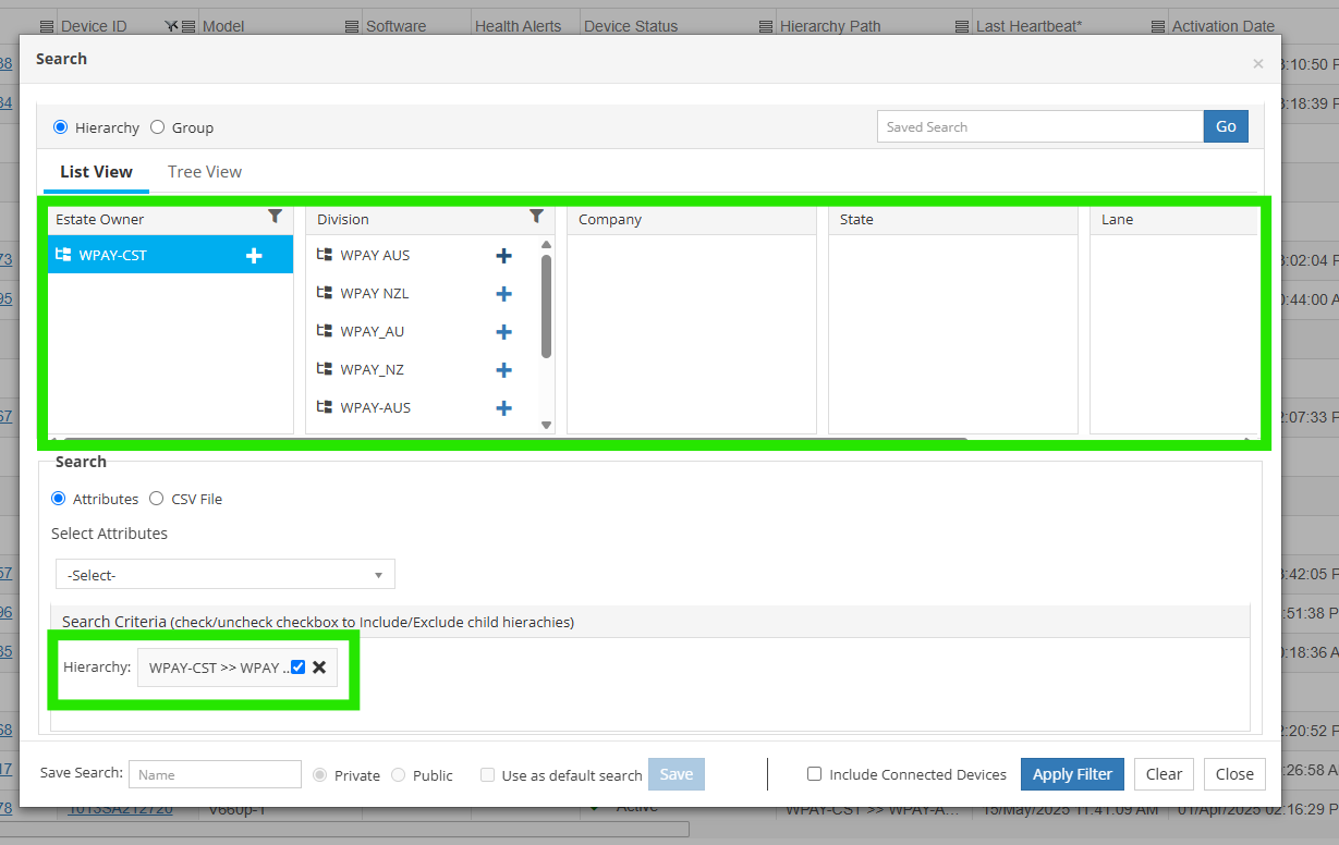 Add Hierarchy to Search