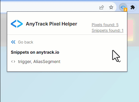 Use the AnyTrack Pixel Helper to evaluate your tracking setup.