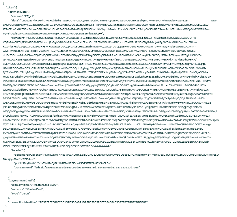 obtain and extract the Apple token. 