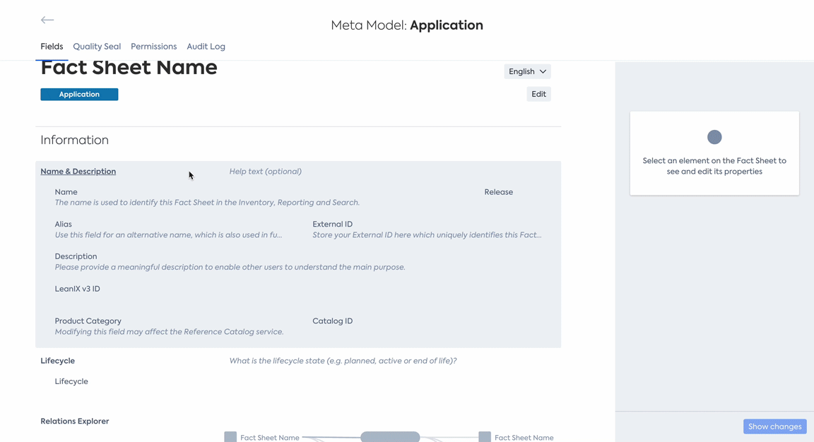 Adding subtypes to Fact Sheet type Application