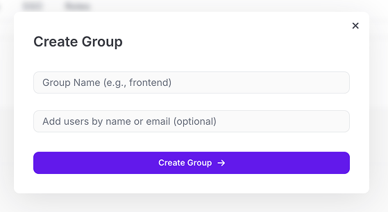 Create Group Screenshot