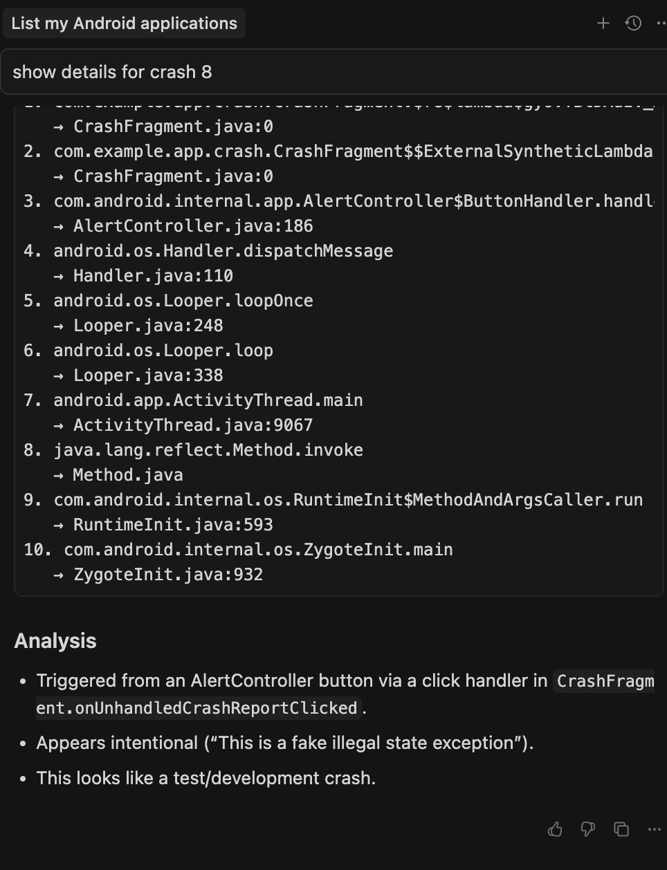 Luciq MCP Server in Cursor - Crash Details