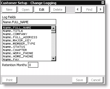 From Customers, select Set up module > General, and click Change Logging