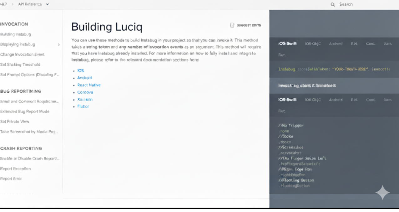 Luciq API reference