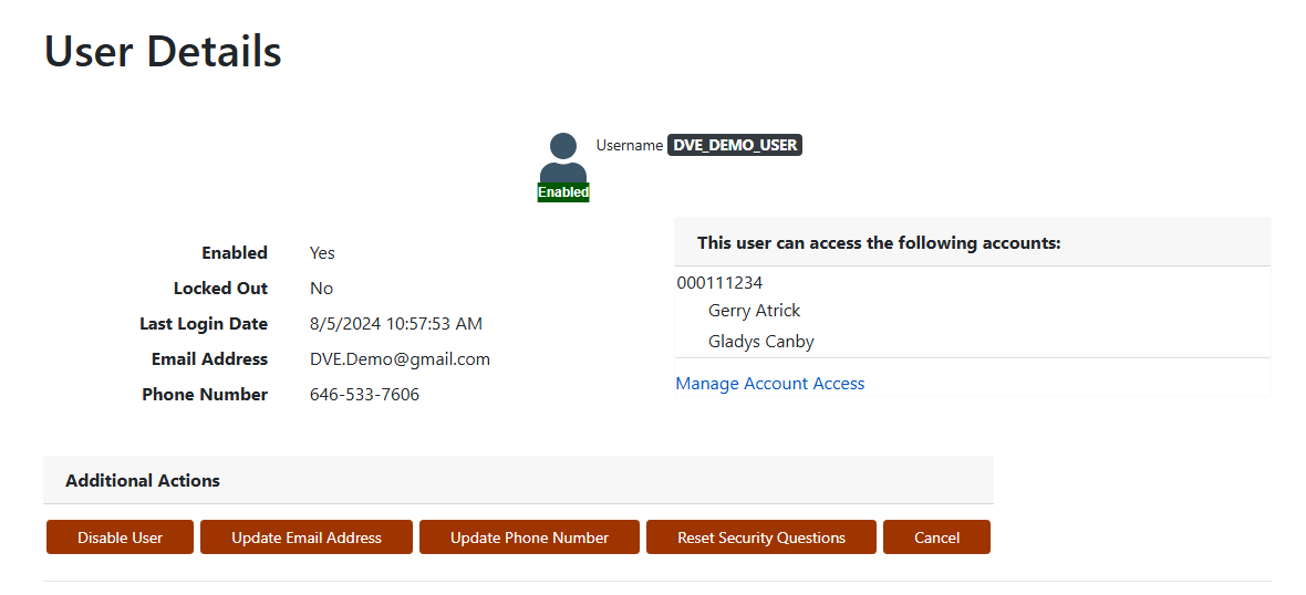 User Details
