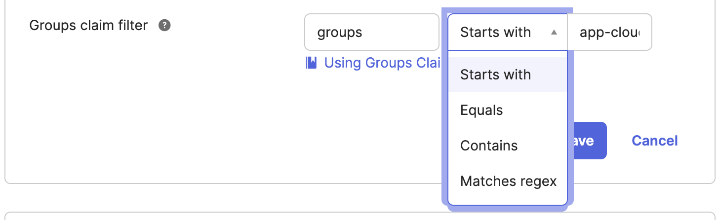 Choose filter value