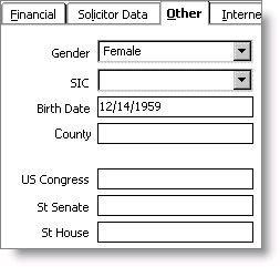 From Customers, select Manage customers, find customer record, and select Other tab