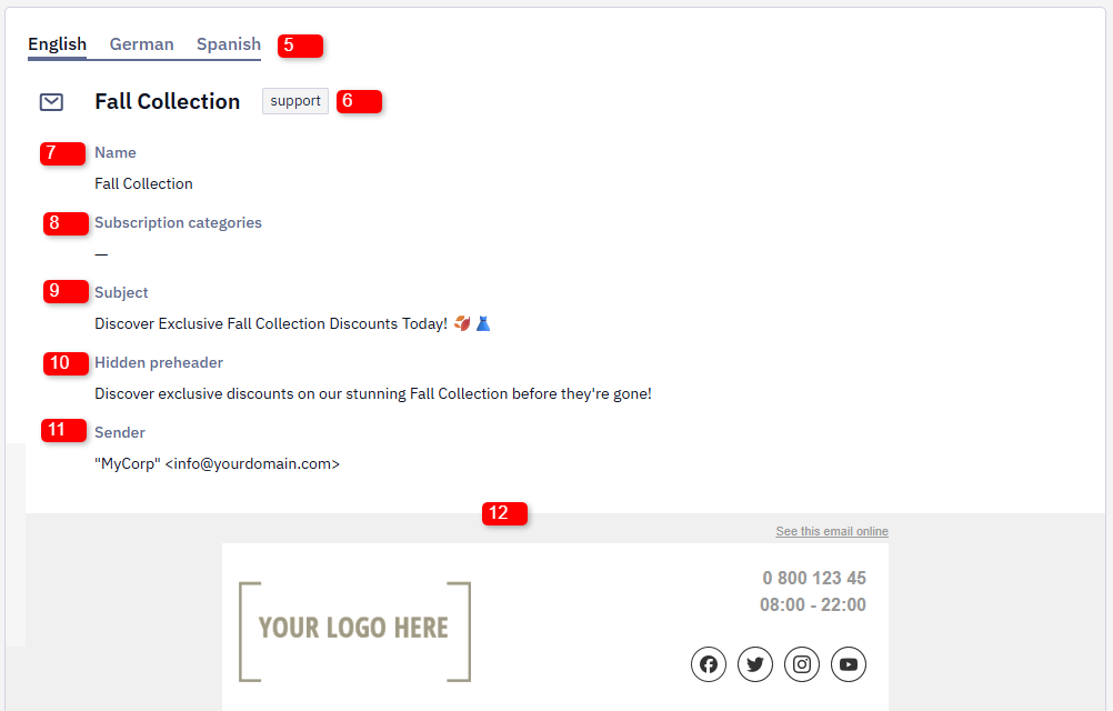 Email Preview Screen