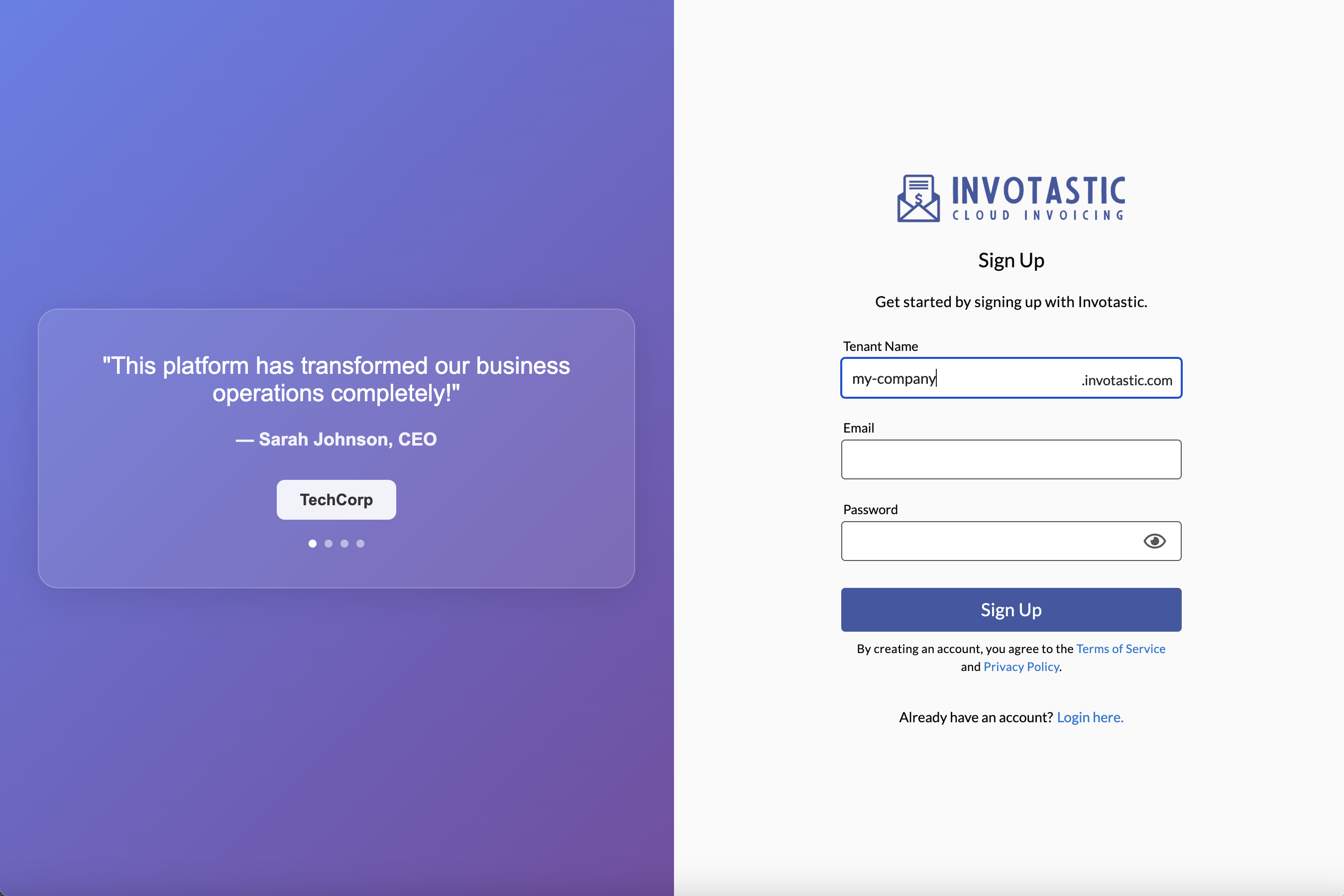 page-specific branding configs