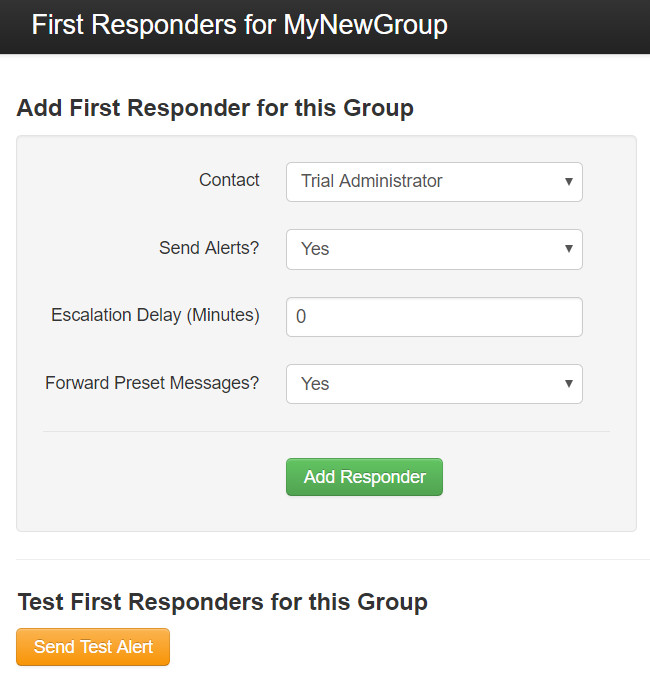 Add Existing Responders
