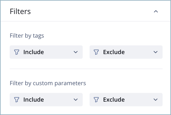 Filters section