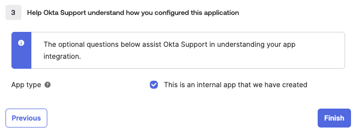 Specifying the Type of an SSO Application in Okta