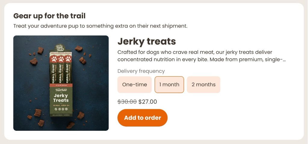 Example of the product offer extension
