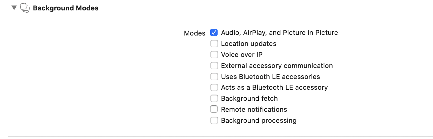 add permission for Audio, AirPlay, and Picture in Picture, for your ios app