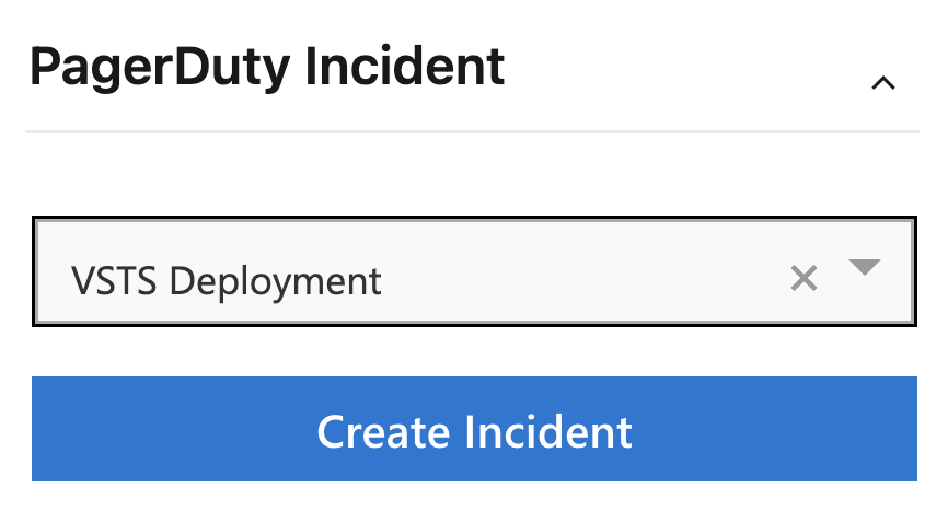 Create PagerDuty incident in VSTS