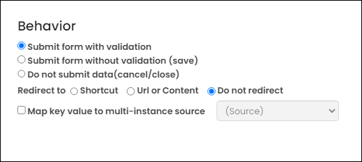 Viewing Behavior options