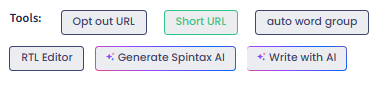Screenshot with the Short URL option defined