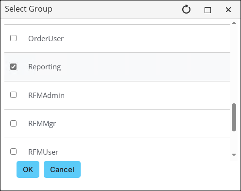 Adding a group from the list