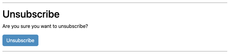 Unsubscribe prompt